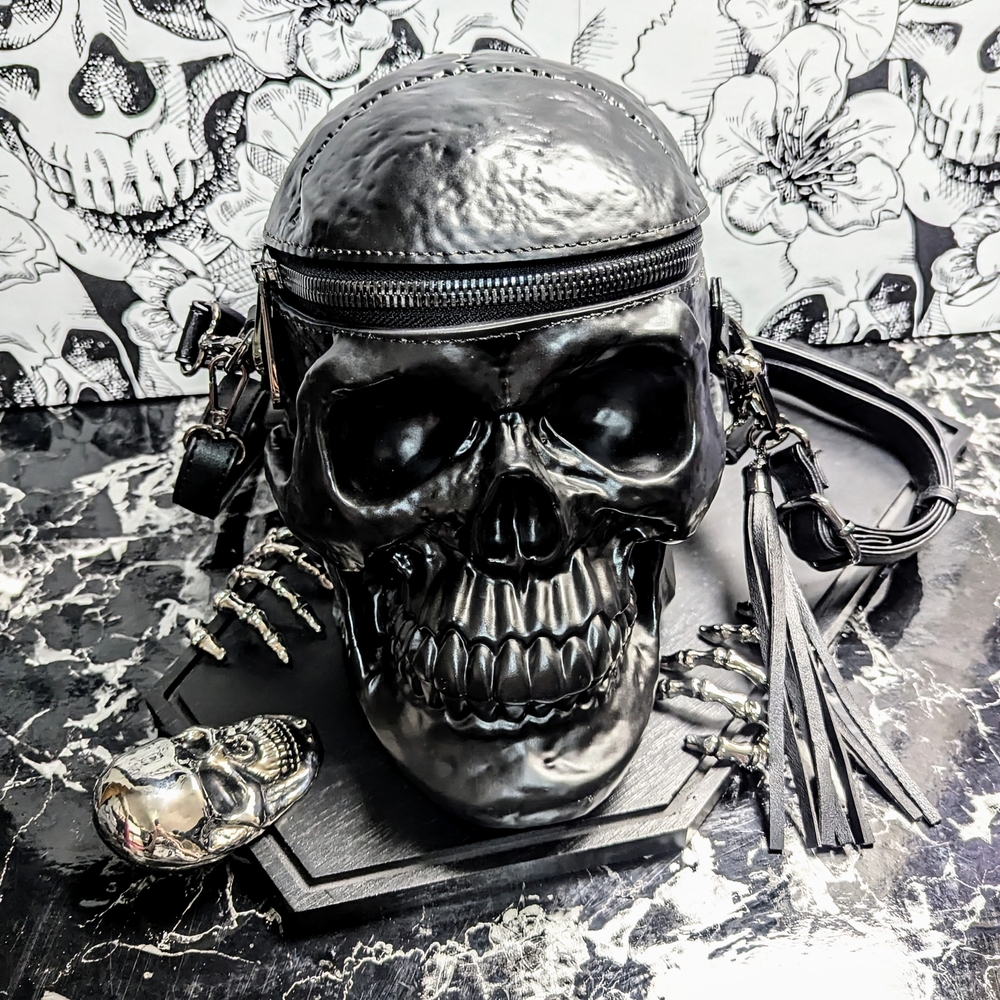 NEW Killstar Gravedigger Skull Handbag Black Goth Skeleton Purse *RARE SOLD OUT*